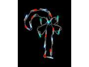 12 Battery Operated LED Lighted Candy Cane Christmas Window Silhouette w Timer