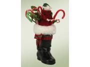 8.5 Decorative Mouse in a Black Santa Boot Table Top Christmas Figure