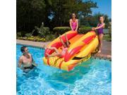 92 Orange Yellow and Black Aqua Fun Inflatable Aqua Launch Swimming Pool Slide