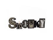 14 Black and White Glittered Spooky Halloween Candle Holder