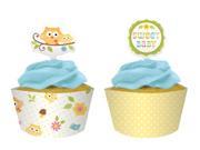Club Pack of 144 Happi Tree Sweet Baby Cupcake Wrapper Baking Cups and Picks