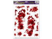 Club Pack of 180 Scary Bloody Footprint Peel N Place Halloween Decorations
