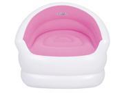 37 White and Pink Color Splash Indoor Outdoor Inflatable Lounge Chair
