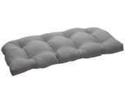 44 Eco Friendly Textured Gray Outdoor Wicker Loveseat Cushion