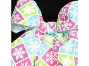 Snowflake Lattice Blue Pink and Green Wired Craft Ribbon 2.5 x 40 Yards