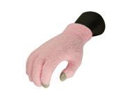 Women s Pink Aloe Vera Plush Winter Touchscreen Gloves One Size