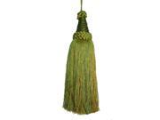 Sugared Fruit Green and Ochre Beaded Tassel Christmas Ornament 8