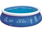 12 Blue and White Inflatable Above Ground Prompt Set Swimming Pool