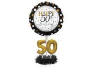 Set of 4 Happy 50th Birthday! Foil Party Balloon Centerpiece Kits 30