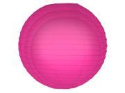 Pack of 6 Traditional Fuchsia Pink Garden Patio Round Chinese Paper Lanterns