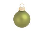 40ct Matte Light Green Glass Ball Christmas Ornaments 1.5 40mm