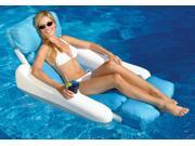 52 Blue and White Sunsoft Sunchaser Swimming Pool Floating Lounge Seat