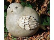 8 Pudgy Pals Weather Finished Gray and White Bird Outdoor Garden Statue Figure