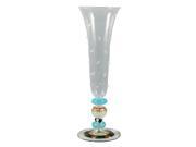 Set of 2 Mosaic Carnival Confetti Mouth Blown Hand Painted Textured Champagne Flutes