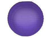 Pack of 6 Traditional Bright Purple Garden Patio Round Chinese Paper Lanterns