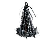 Club Pack of 12 Black Party Hat Balloon Weight Decorative Birthday Centerpieces 6 oz.
