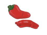 Club Pack of 24 Fiesta Themed Red and Green Chili Pepper Disposable Plastic Party Snack Trays 15