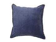 22 Solid Indigo Blue and Brass Studded Rectangular Decorative Throw Pillow