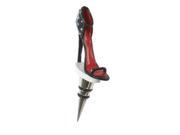 5.75 Fashion Avenue Jeweled Black Strappy High Heel Shoe Christmas Wine Bottle Stopper