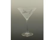 Set of 4 San Francisco Etched Martini Cocktail Drinking Glasses 7.25 ounces