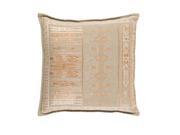 20 Canvas Beige and Apricot Pink Woven Decorative Throw Pillow