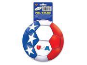 Club Pack of 12 Red White and Blue USA Peel N Place Soccer Balls and Flag Decals 17