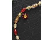 Moments In Life Courage Red Gold Beaded Bracelet
