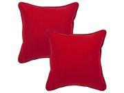 Pack of 2 Outdoor Patio Furniture SquareThrow Pillows 18.5 Venetian Red
