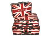 Set of 3 Rustic British Flag Decorative Wooden Storage Boxes 16