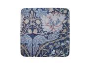 Pack of 8 Absorbent Deep Blue Abstract Floral Print Cocktail Drink Coasters 4