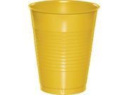 Club Pack of 240 School Bus Yellow Disposable Plastic Drinking Party Tumbler Cups 16 oz.