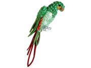 22.5 Life Size Tropical Paradise Green and Red Parrot Bird with Tail Feathers