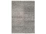 10 x 14 White Noise Charcoal Black and Ivory Hand Woven Area Throw Rug
