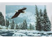 Pack of 16 Eagle Bird In Flight Fine Art Embossed Christmas Greeting Cards