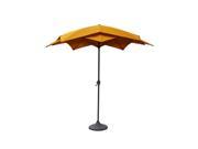 8.2 Outdoor Patio Lotus Umbrella with Hand Crank Yellow