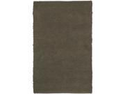 9 x 13 Solid Umber Brown Hand Woven New Zealand Wool Shag Area Throw Rug