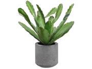12.5 Decorative Artificial Spring Green Cactus in Cement Pot