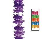 Pack of 12 Colorful Island Punch Tropical Luau Floral Party Lei Necklaces 40