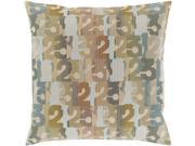 22 Blending 123 Sky Blue Olive Green and Beige Decorative Throw Pillow Down Filler