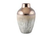 22 Large Split Personality Neutral Matte and Metallic Ceramic Flower Vase