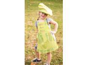 3 Piece Official Mess Maker Green Girl s Chef s Apron Hat and Pot Holder Set