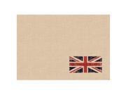 Set of 4 Downton Abbey British Union Jack Natural Beige Decorative Table Placemats 14 x 20