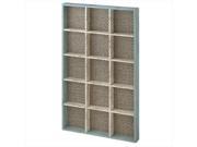 35 Distressed Finish Teal and Gray Wall Shelf with Woven Pattern Background