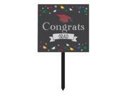 Pack of 6 Multi Colored Congrats Grad Chalk Board Outdoor Garden Yard Sign Decorations 32