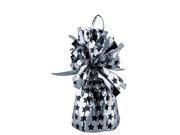 Club Pack of 12 Silver and Black Star Balloon Weight Decorative New Year s Eve Centerpieces 6 oz.