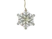 6.75 Gray and Silver Country Rustic Snowflake Christmas Ornament