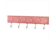 Pack of 2 Coral Pink and Ivory White Floral Decorative Wall Hook 30