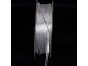 Sheer Metallic Silver Craft Ribbon 3.2mm x 200 Yards