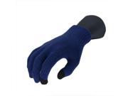 Unisex Royal Blue Knit Winter Magic Touchscreen Gloves One Size