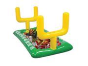 Pack of 6 Green Inflatable Football Field with Yellow Goal Posts Game Day Buffet Coolers 53.75
